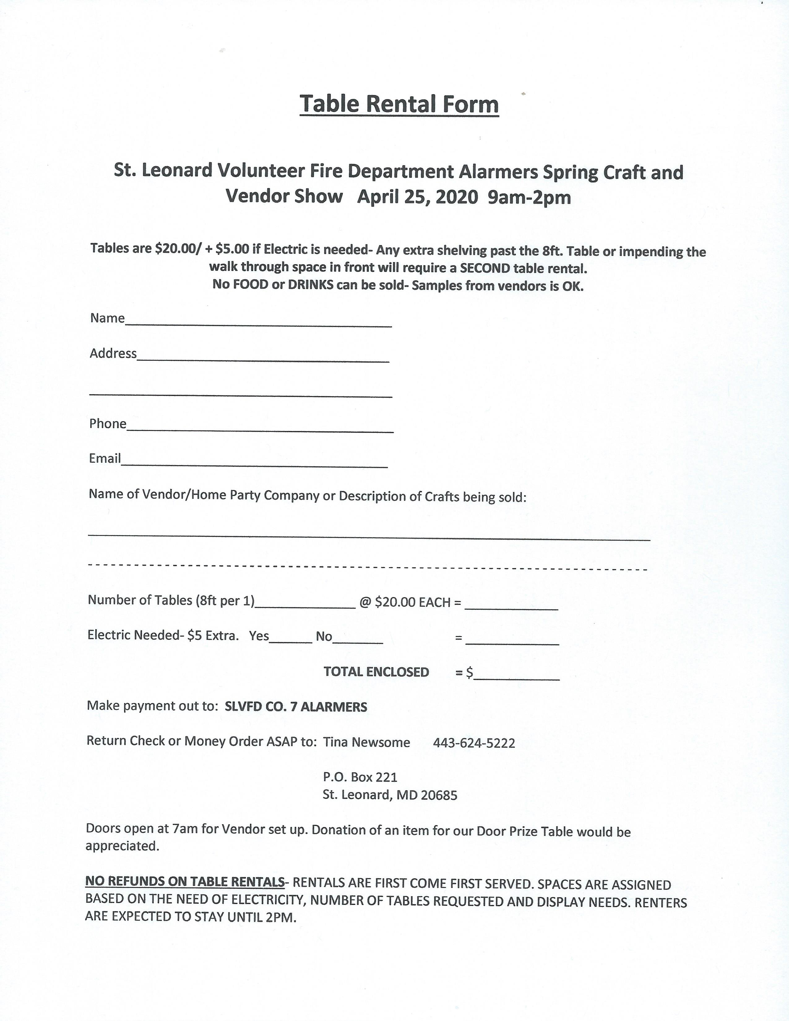 Click Here to Print Application
