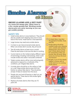 Smoke Alarms safety sheet (PDF)