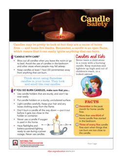 Candle Safety safety sheet (PDF)