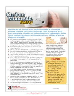 Carbon Monoxide Alarms safety sheet (PDF)