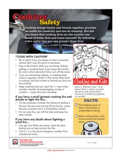 Cooking Safety safety sheet (PDF)