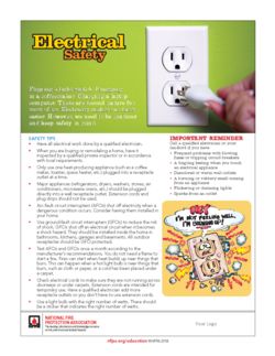 Electrical Safety safety sheet (PDF)