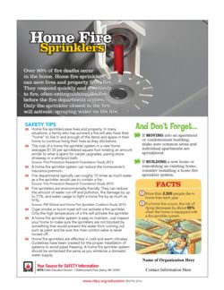 Fire Sprinklers safety sheet (PDF)