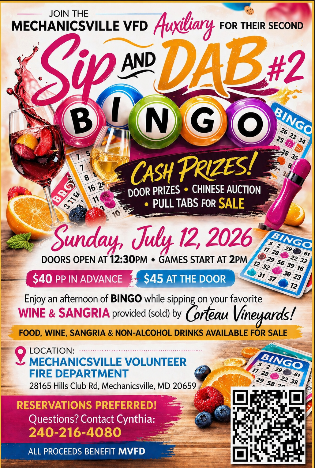 sip and Dab Bingo 